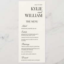 Elegante trouwmenu insert