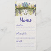 Elegante Trouwmenu Kaart 4x9. 5 (Voorkant)
