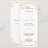 Elegante Trouwmenu Menu (Voorkant / Achterkant)
