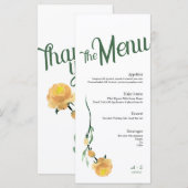 Elegante trouwmenu menu (Voorkant / Achterkant)