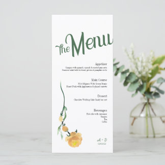 Elegante trouwmenu menu