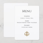 Elegante Trouwmenukaart | Modern Abstract Menu (Voorkant / Achterkant)