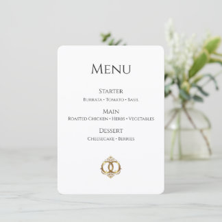 Elegante Trouwmenukaart | Modern Abstract Menu