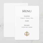 Elegante Trouwmenukaart | Modern Abstract Menu (Voorkant / Achterkant)