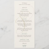 Elegante Trouwmenu's met Emonogram in Goud Menu (Voorkant)