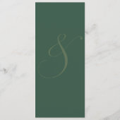Elegante Trouwmenu's met Emonogram in Goud Menu (Achterkant)