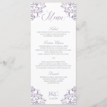 Elegante trouwmenu's | Nadine (Lavendel)