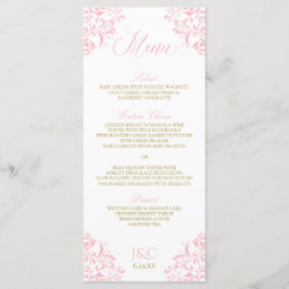 Elegante trouwmenu's | Nadine (Roze & Goud) Menu