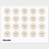 Elegante Trouwmonogramsticker – Persoonlijk  Ronde Sticker (Vel)