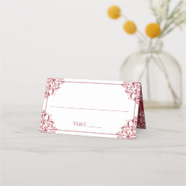 Elegante trouwnaamkaarten | Nadine (Rood) Plaatskaartje