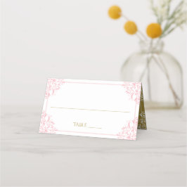 Elegante trouwnaamkaarten | Nadine (Roze & Goud) Plaatskaartje