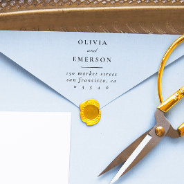 Elegante trouwnamen Klassiek retouradres Rubberstempel