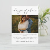 Elegante trouwontsnapping/verandering van plannen  aankondiging (Staand voorkant)