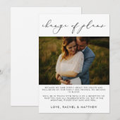 Elegante trouwontsnapping/verandering van plannen  aankondiging (Voorkant / Achterkant)