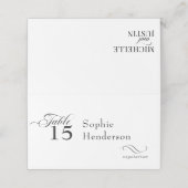 Elegante trouwplaatskaarten | Maaltijdkeuze Plaatskaartje (Buitenkant ongevouwen)