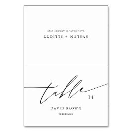 Elegante trouwplaatskaarten met maaltijdkeuze kaart