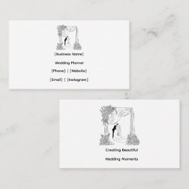 Elegante Trouwplanner Bloemboog Visitekaartje