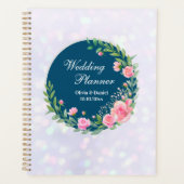 Elegante Trouwplanner Roze Bloemen Planner (Voorkant)