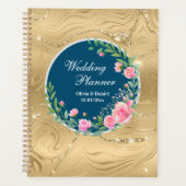 Elegante Trouwplanner Roze Bloemen Planner (Voorkant)