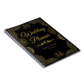 elegante trouwplanner zwarte gouden Indiër Notitieboek (Rechterzijde)