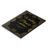 elegante trouwplanner zwarte gouden Indiër Notitieboek (Linkerzijde)