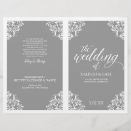 Elegante Trouwprogramma Brochure - Nadine (Grijs)
