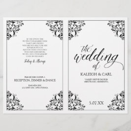 Elegante Trouwprogramma Brochure - Nadine (Zwart)