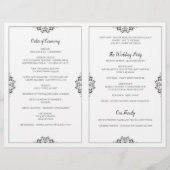 Elegante Trouwprogramma Brochure - Nadine (Zwart) (Achterkant)