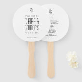 Elegante Trouwprogramma Fan Handwaaier (Voorkant en achterkant)