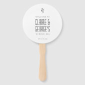 Elegante Trouwprogramma Fan Handwaaier (Voorkant)