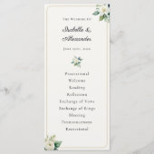 Elegante Trouwprogramma Sjabloon met Bloemen (Voorkant)