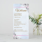 Elegante Trouwprogramma Sjabloon met Bloemen (Staand voorkant)