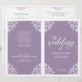 Elegante trouwprogramma's -Nadine (Lavendel) (Voorkant / Achterkant)