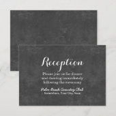 Elegante trouwreceptie met krijtbord informatiekaartje (Voorkant / Achterkant)