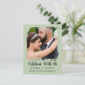 Elegante trouwreceptie uitnodiging template (Staand voorkant)