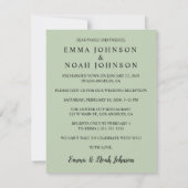 Elegante trouwreceptie uitnodiging template (Achterkant)