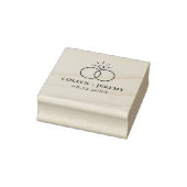 Elegante Trouwringen Custom Save The Date Rubberstempel (Stempel)
