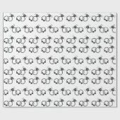 Elegante trouwringen Zwart en wit naadloos Cadeaupapier (Vlak)