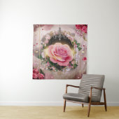 Elegante Trouwroze Roze Muurschildering #4 Wandkleed (In situ)