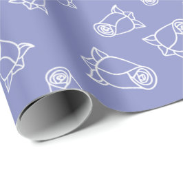 Elegante Trouwrozen Eenvoudig Ontwerp Naadloos Cadeaupapier