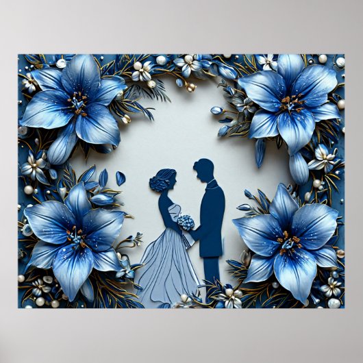 Elegante trouwscène poster (Voorkant)