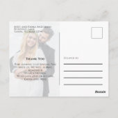 Elegante Trouwscriptie Foto Bedankkaart Briefkaart (Achterkant)