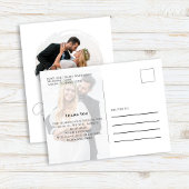 Elegante Trouwscriptie Foto Bedankkaart Briefkaart