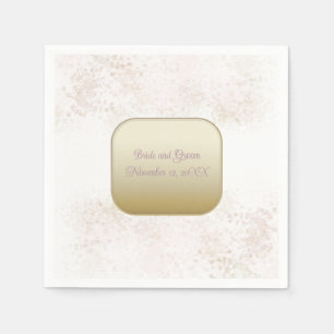 Elegante Trouwservet Blush en Goud Servet