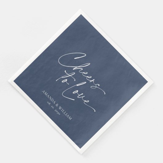 Elegante Trouwservet - Proost op de Liefde Servet (Hoek)