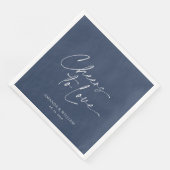 Elegante Trouwservet - Proost op Liefde Servet (Hoek)