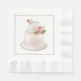 Elegante trouwservetten met trouwtaart servet