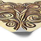 Elegante Trouwsilhouet Omlijst Poster (Hoek)