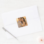 Elegante trouwsticker vierkante sticker (Envelop)