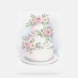 Elegante Trouwtaart Acryl Teken Bord